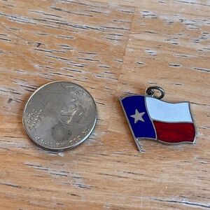 Sterling Silver .925 Texas State Flag Pendant “Marked” Charm Lone Star State